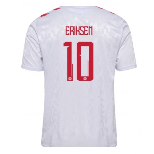 Fotballdrakt Herre Danmark Christian Eriksen #10 Bortedrakt EM 2024 Kortermet